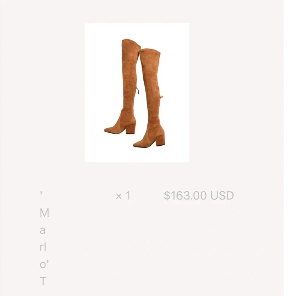 Marlo Tan Over-the-Knee Suede Boot